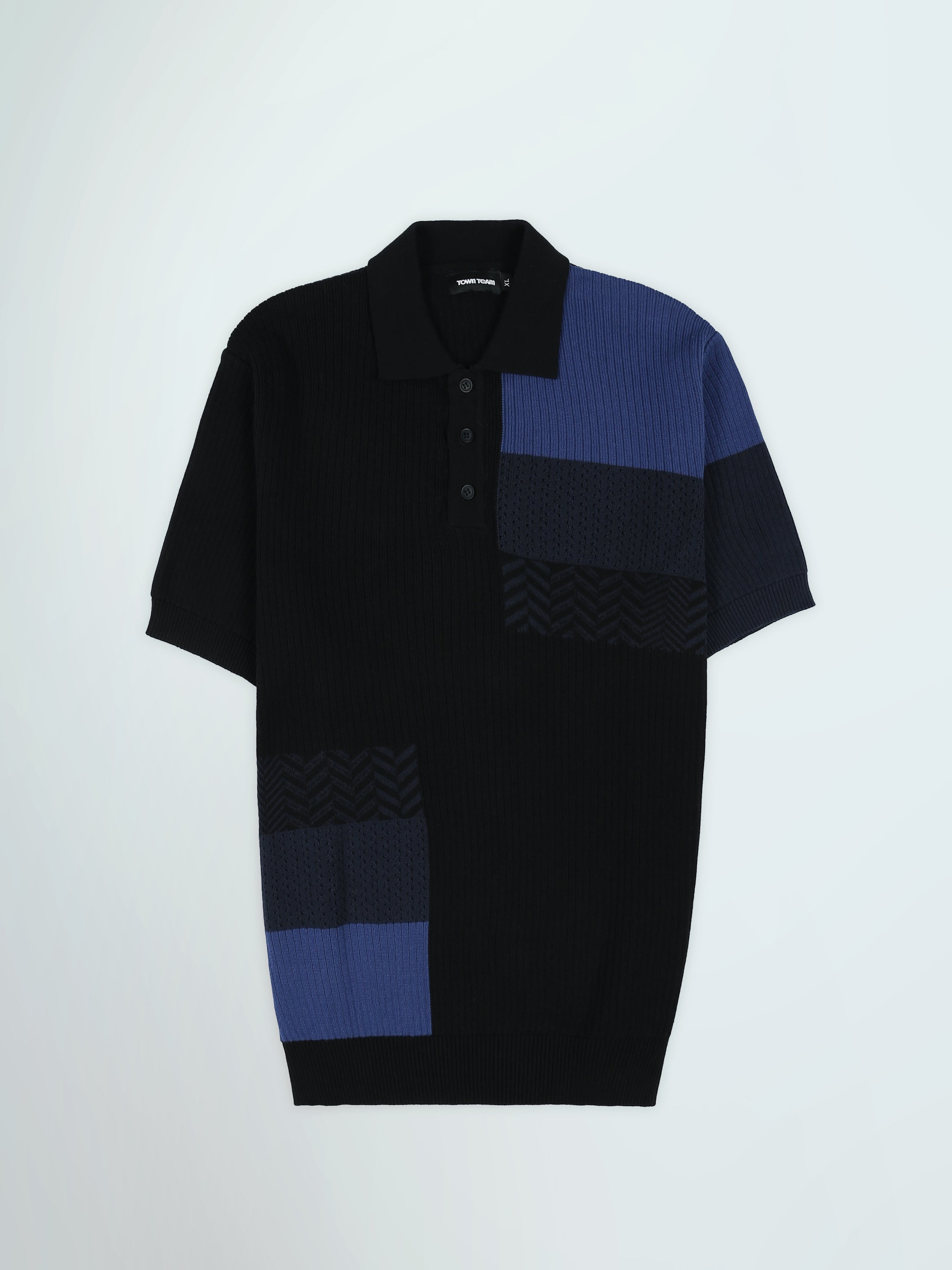 Polo Homme en Maille à Motifs Géométriques – Style Moderne - POS25SKTR21946TM1