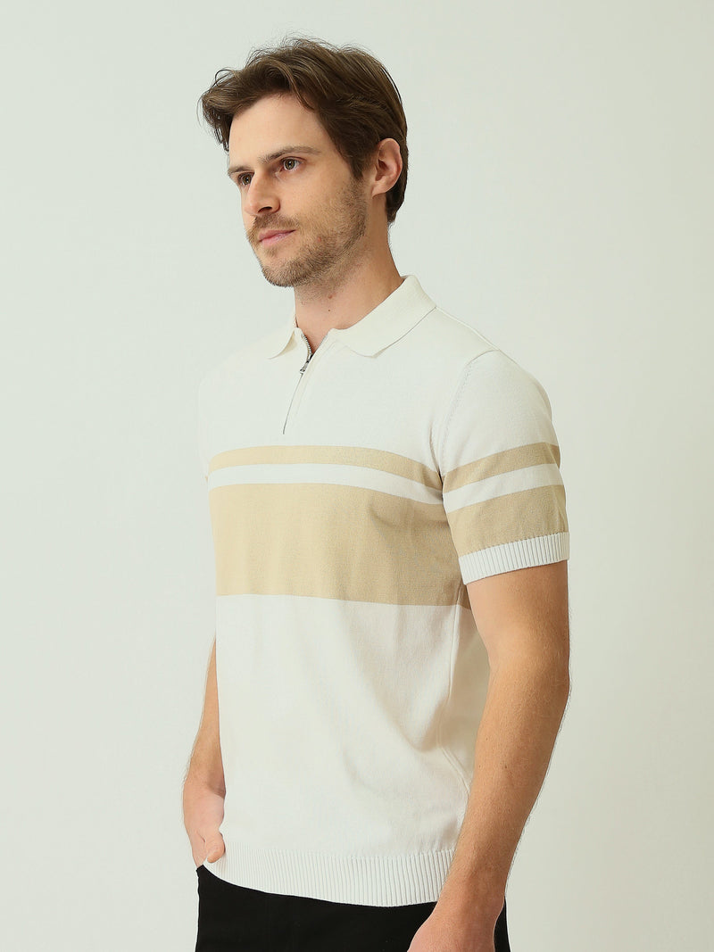 Polo Homme en Maille à Manches Courtes avec Col Zippé - POS25SKTW21936TM1