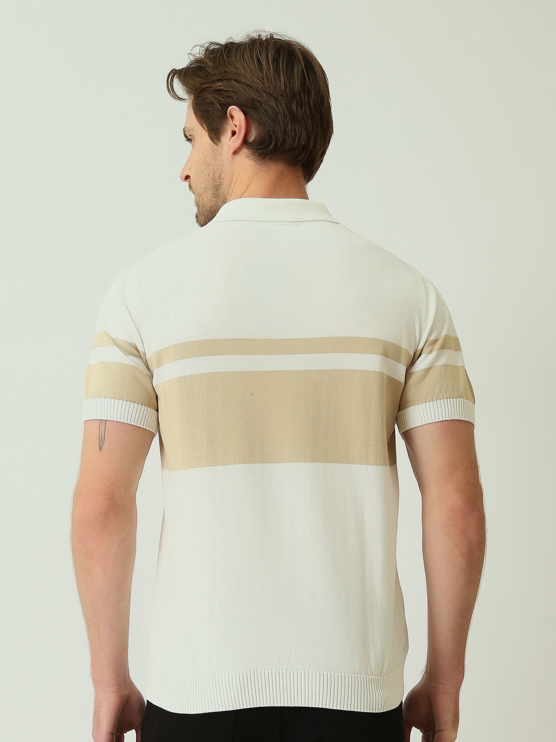 Polo Homme en Maille à Manches Courtes avec Col Zippé - POS25SKTW21936TM1