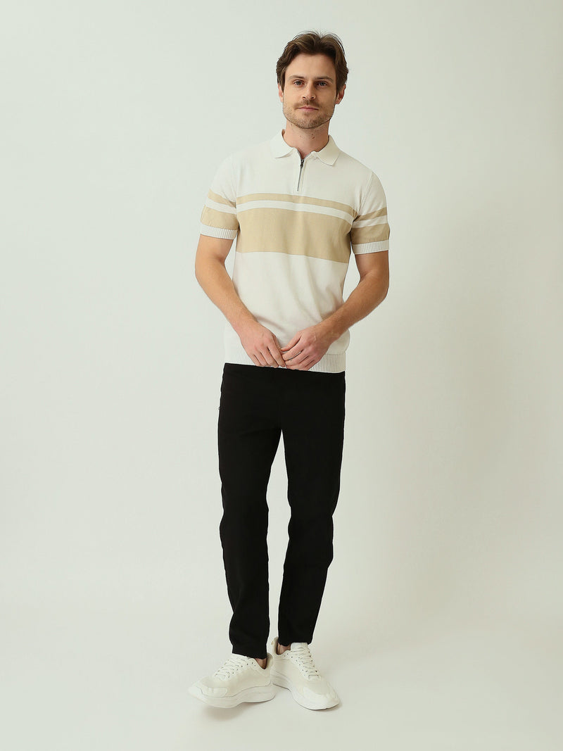 Polo Homme en Maille à Manches Courtes avec Col Zippé - POS25SKTW21936TM1