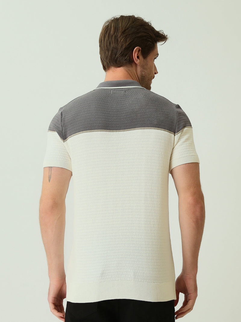 Polo homme manches courtes à col zippé – Élégance moderne et confort raffiné - POS25SKTW21947TM1
