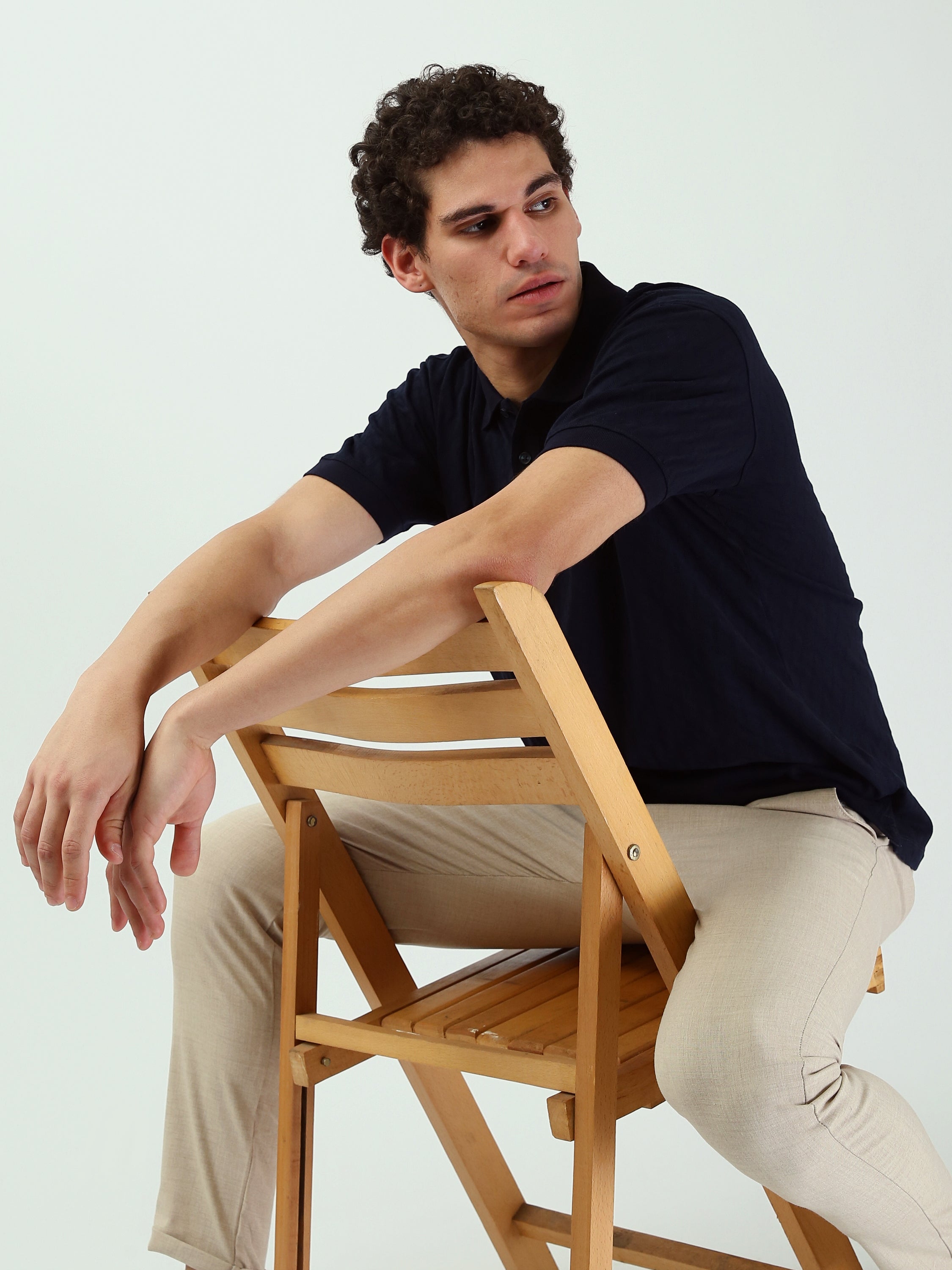 Polo Homme Texturé à Motif Géométrique - POS25SNPR21048TM1