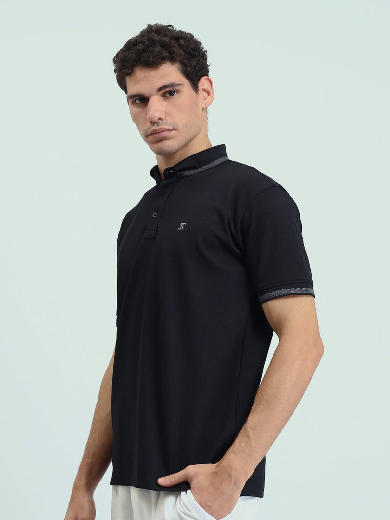 Polo Homme à Manches Courtes avec Bordures Contrastées - POS25SNTR21022TM1