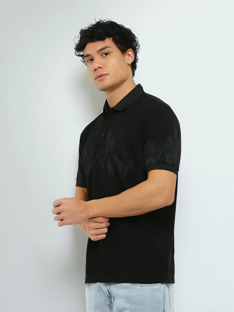 Polo Homme à Imprimé Ton sur Ton – Style Casual - POS25SPPR21035TM1