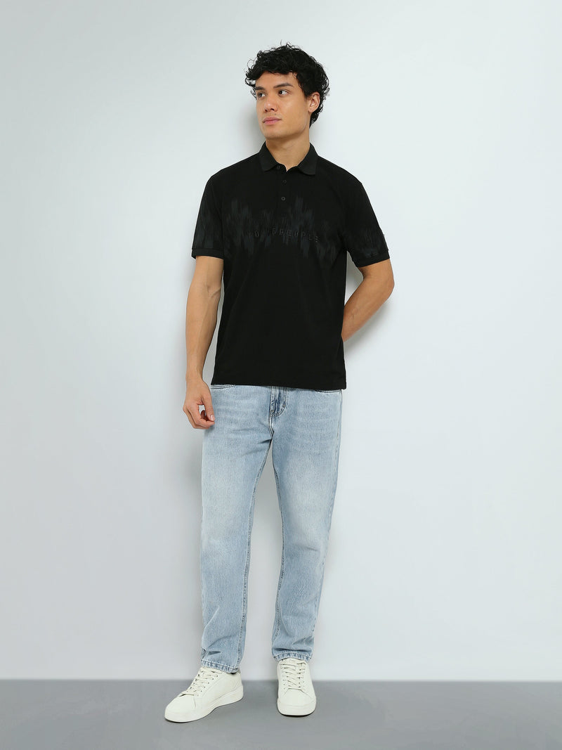 Polo Homme à Imprimé Ton sur Ton – Style Casual - POS25SPPR21035TM1