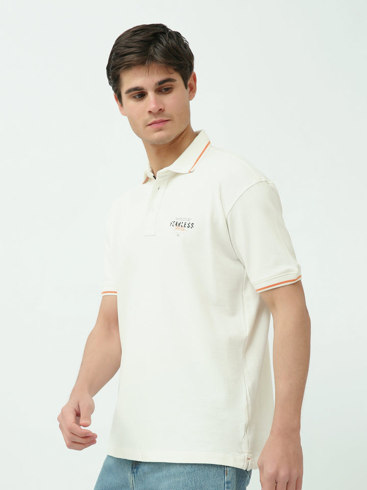 قميص بولو رجالي بتصميم عصري وشعار مميز - POS25SPPR21913TM1