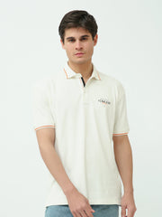 قميص بولو رجالي بتصميم عصري وشعار مميز - POS25SPPR21913TM1
