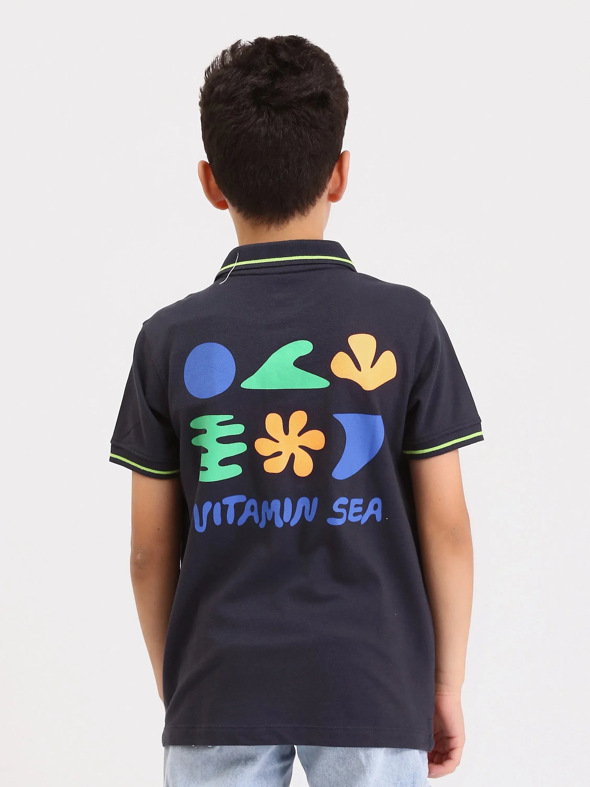 Polo Ado Garçon Manches Courtes – Style Été Imprimé - POS25SPPR76277MJ1 - Justyol