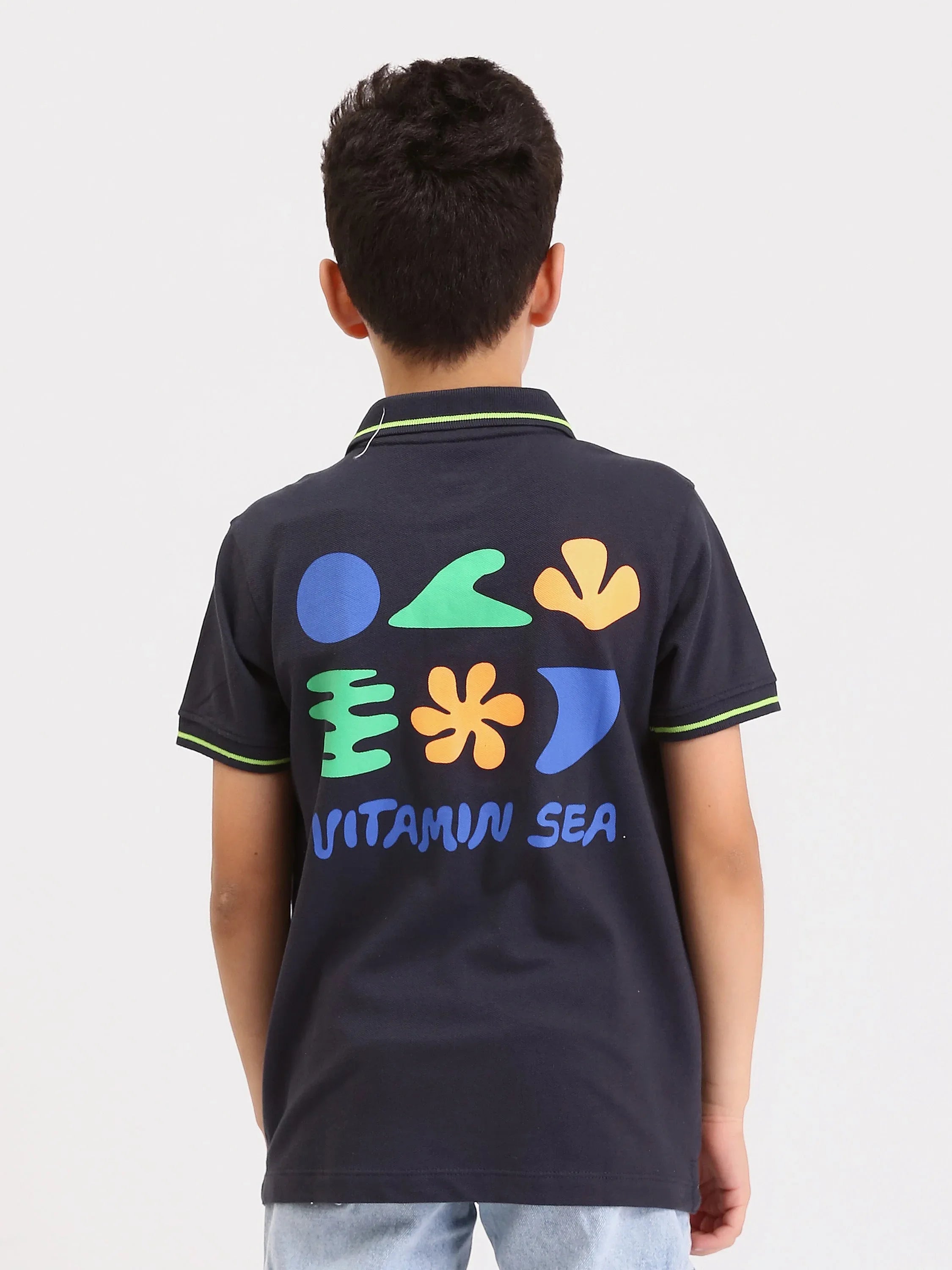 Polo Ado Garçon Manches Courtes – Style Été Imprimé - POS25SPPR76277MJ1 - Justyol