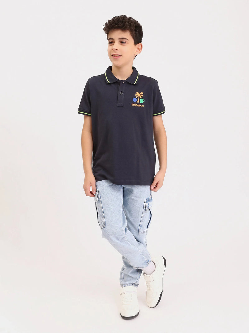 Polo Ado Garçon Manches Courtes – Style Été Imprimé - POS25SPPR76277MJ1