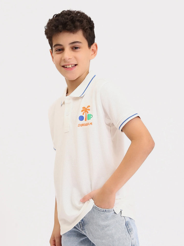 Polo Ado Garçon Manches Courtes – Style Été Imprimé - POS25SPPR76277MJ1