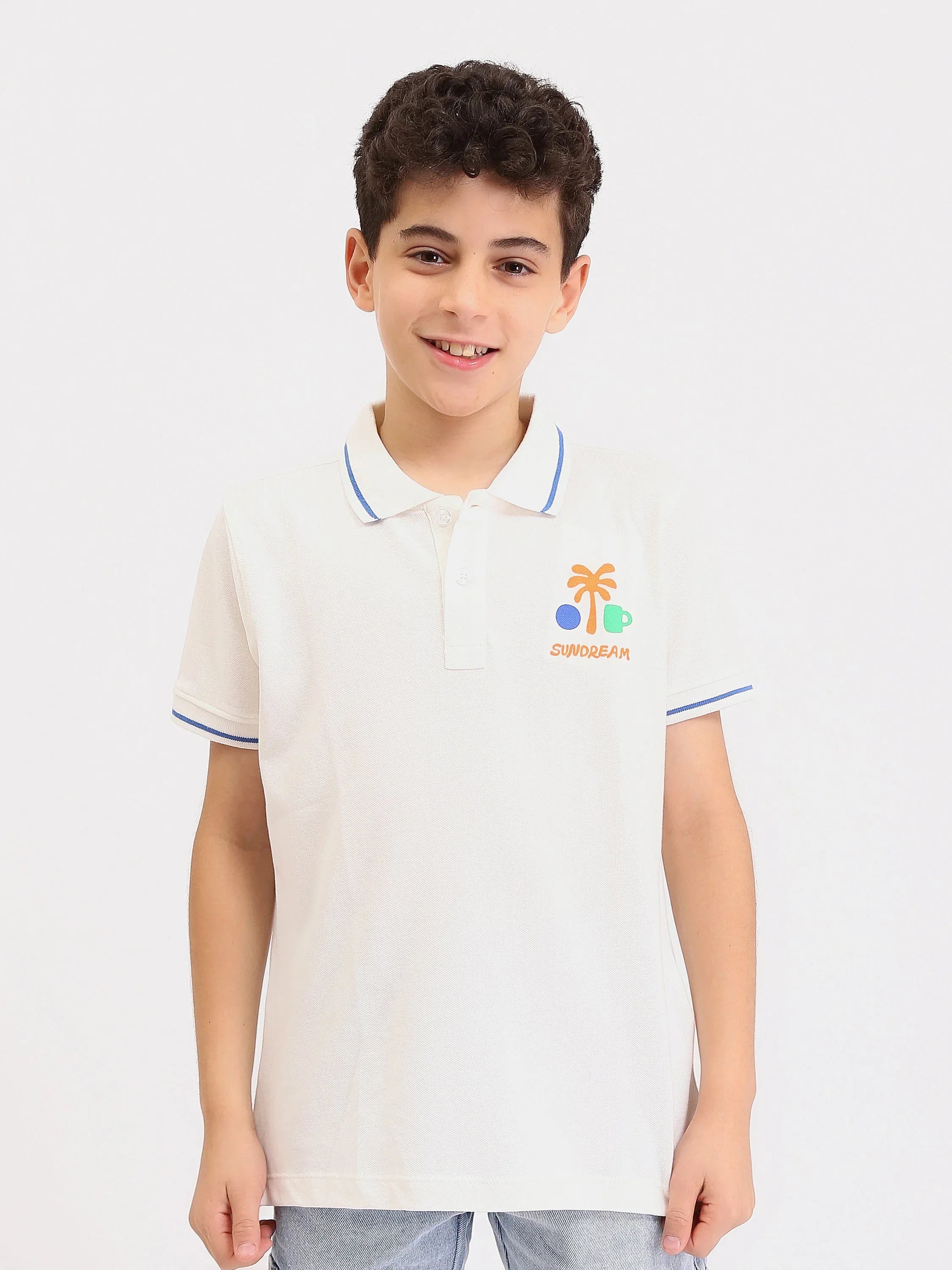 Polo Ado Garçon Manches Courtes – Style Été Imprimé - POS25SPPR76277MJ1 - Justyol