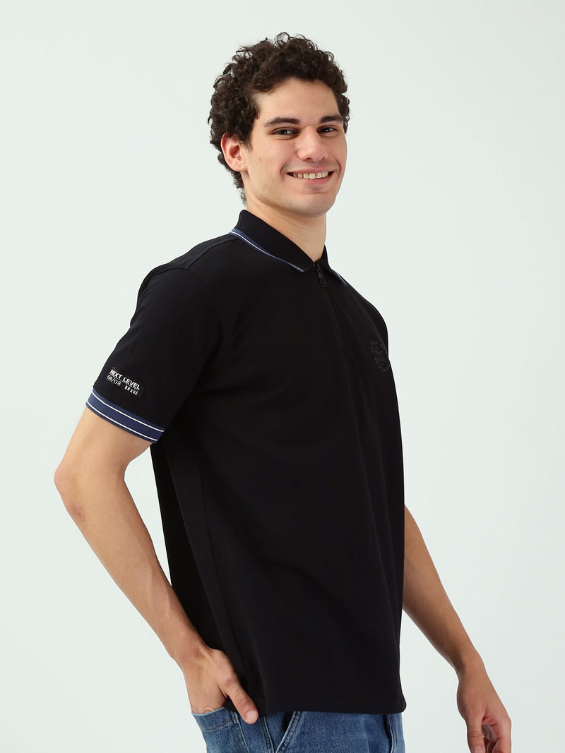 Polo Homme à Col Zippé et Détails Contrastés – Style Casual Chic - POS25SPPW21005TM1