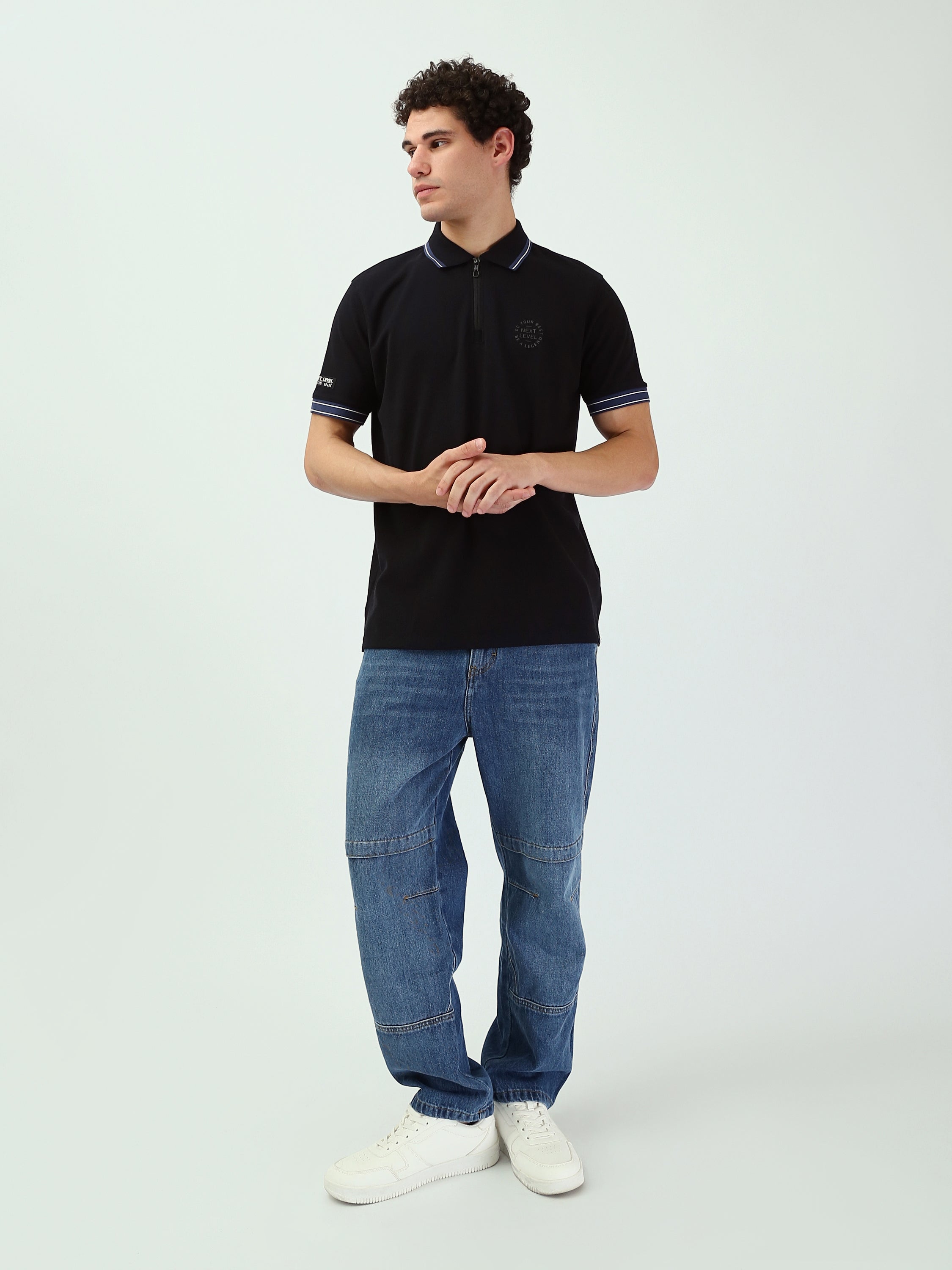 Polo Homme à Col Zippé et Détails Contrastés – Style Casual Chic - POS25SPPW21005TM1