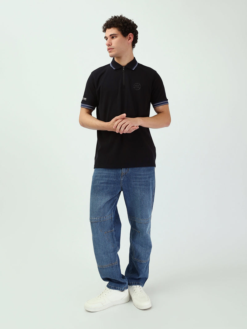 Polo Homme à Col Zippé et Détails Contrastés – Style Casual Chic - POS25SPPW21005TM1