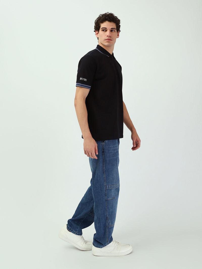 Polo Homme à Col Zippé et Détails Contrastés – Style Casual Chic - POS25SPPW21005TM1