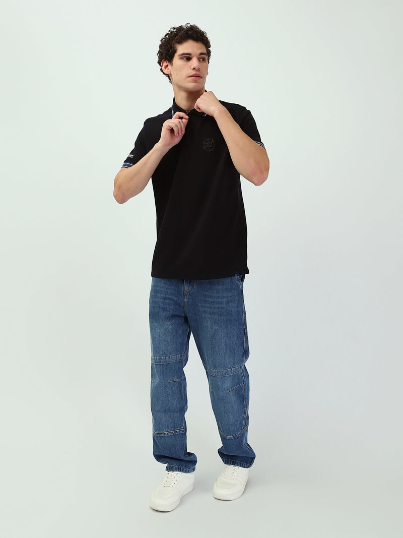 Polo Homme à Col Zippé et Détails Contrastés – Style Casual Chic - POS25SPPW21005TM1