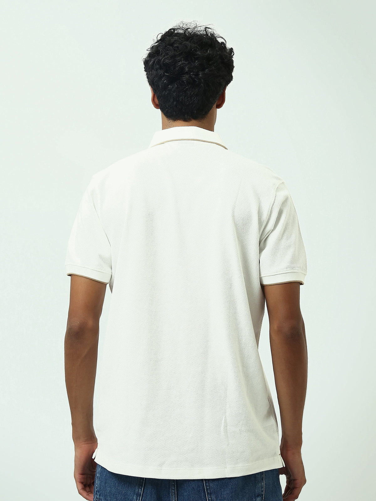 Polo Homme à Col Ouvert et Petit Motif Brodé - POS25SPTV21015TM1