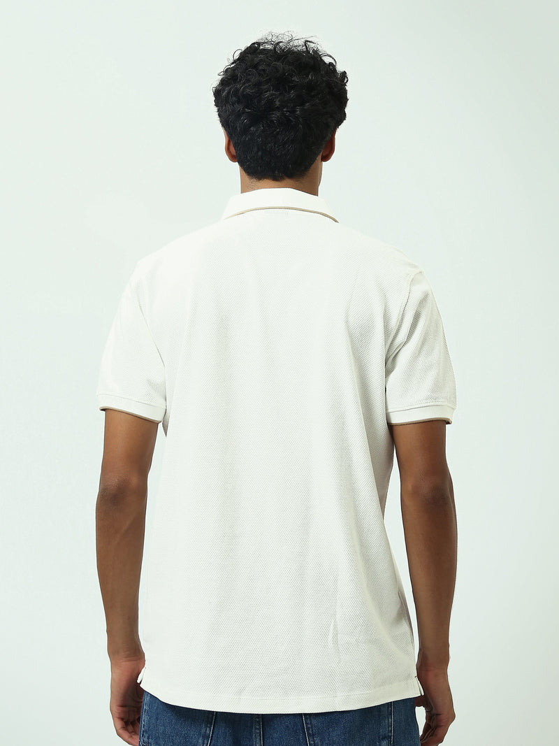 Polo Homme à Col Ouvert et Petit Motif Brodé - POS25SPTV21015TM1