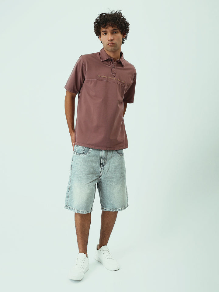 Polo Homme Oversize à Manches Courtes – Style Urbain - POS25SPWR21075TM1