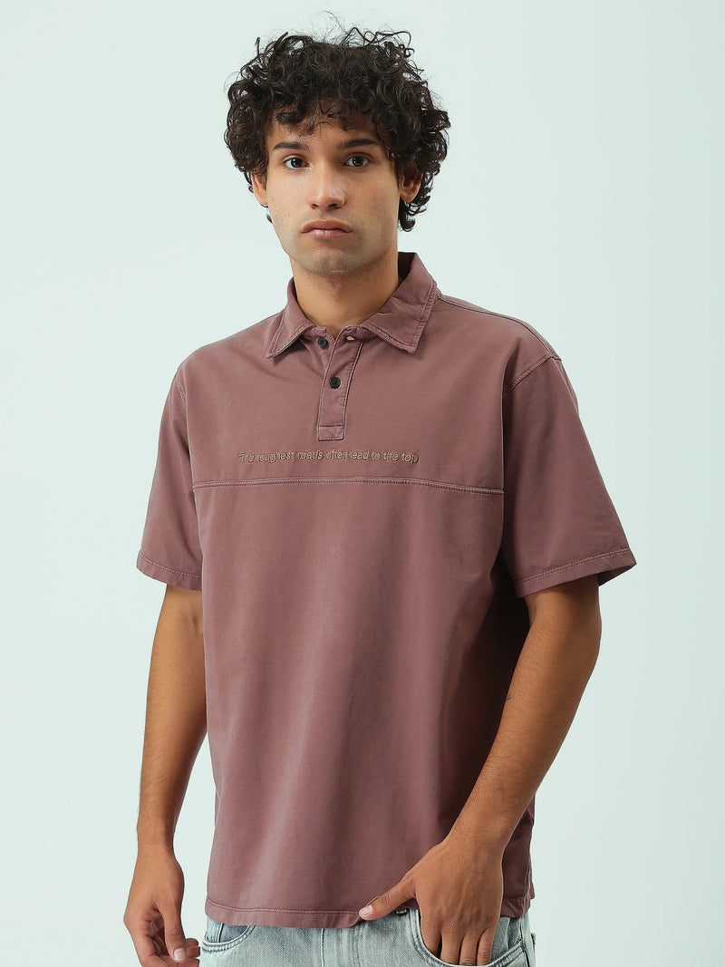 Polo Homme Oversize à Manches Courtes – Style Urbain - POS25SPWR21075TM1