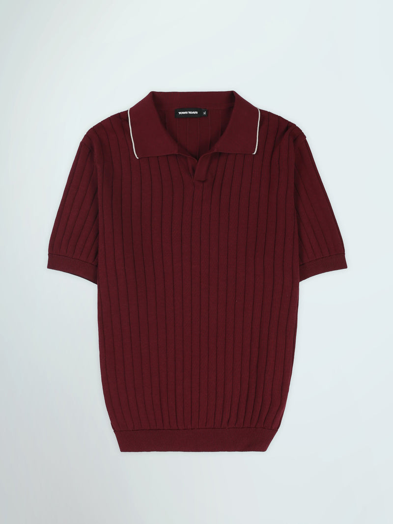 Polo Homme en Maille Texturée à Manches Courtes – Style Élégant - POS26S21700046TM1