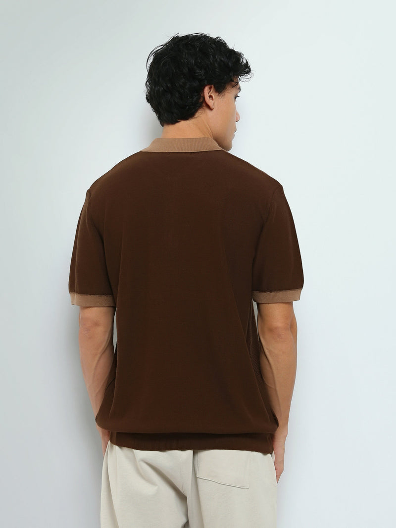 Polo Homme en Maille Texturée à Manches Courtes - POS26S21700063TM1