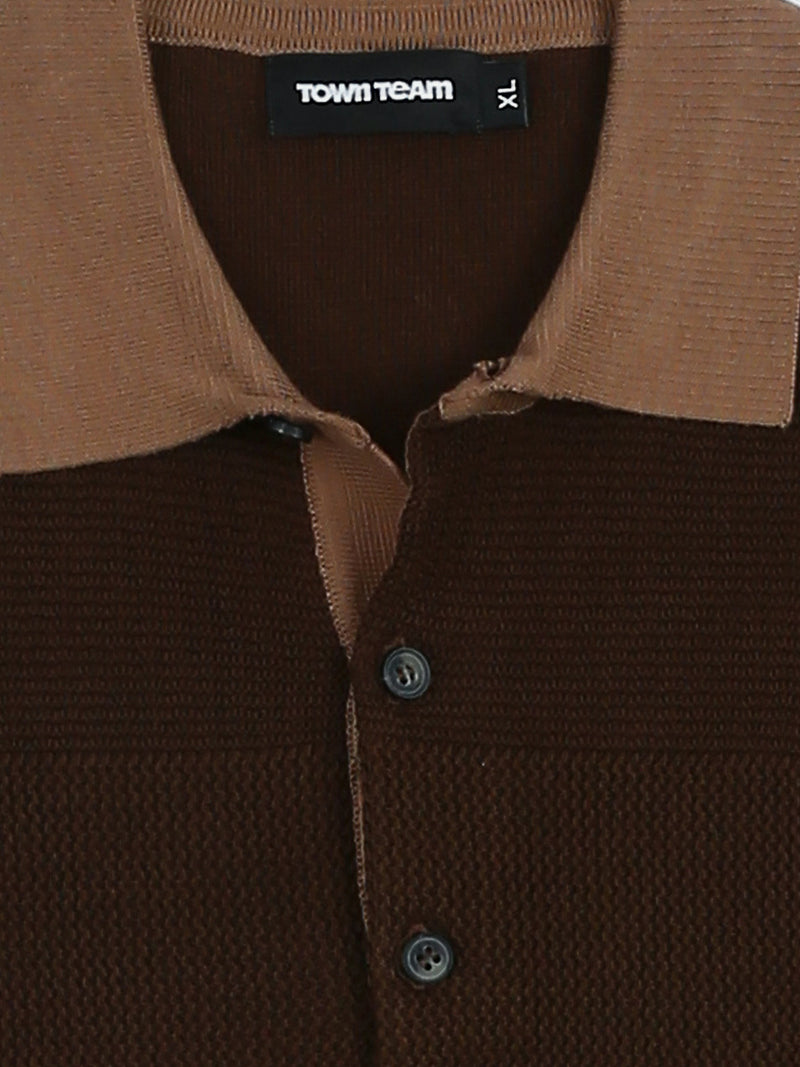 Polo Homme en Maille Texturée à Manches Courtes - POS26S21700063TM1