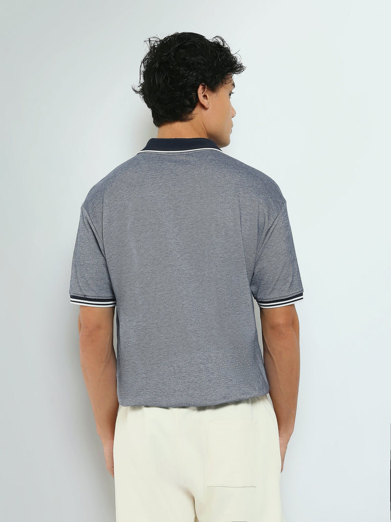 Polo Homme à Col Zippé et Finitions Rayées – Style Casual Chic - POS26SBPW21042TM1