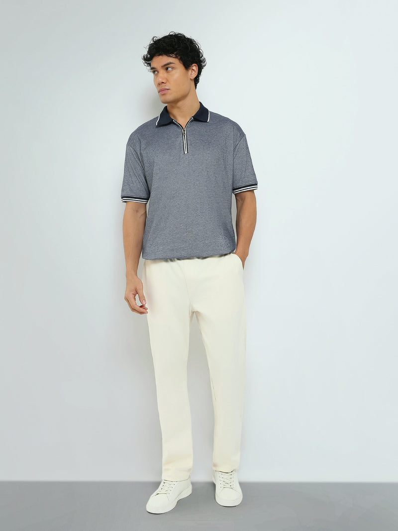 Polo Homme à Col Zippé et Finitions Rayées – Style Casual Chic - POS26SBPW21042TM1