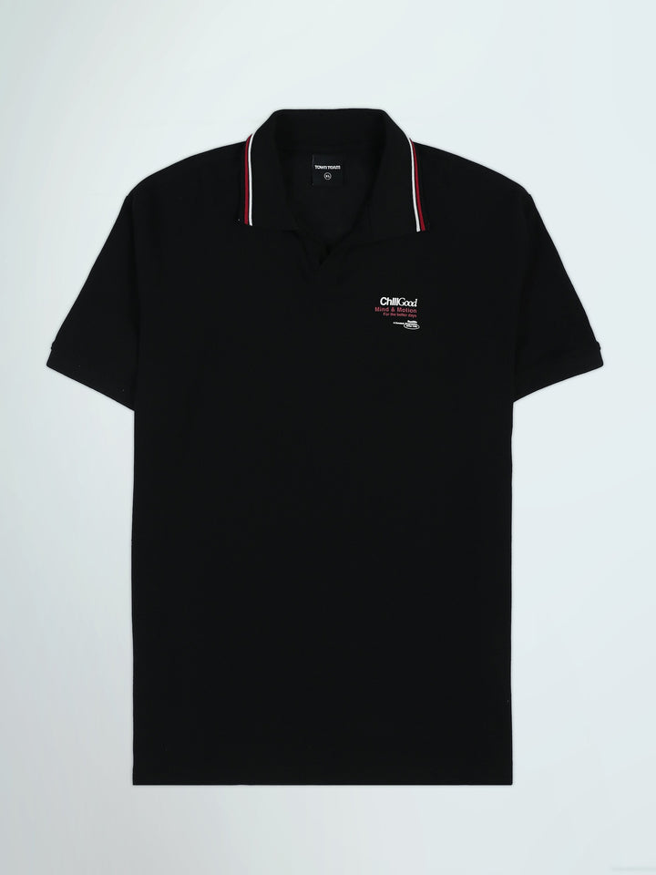 Polo Homme à Col Ouvert et Détails Rayés – Style Casual - POS26SNTR21068TM1