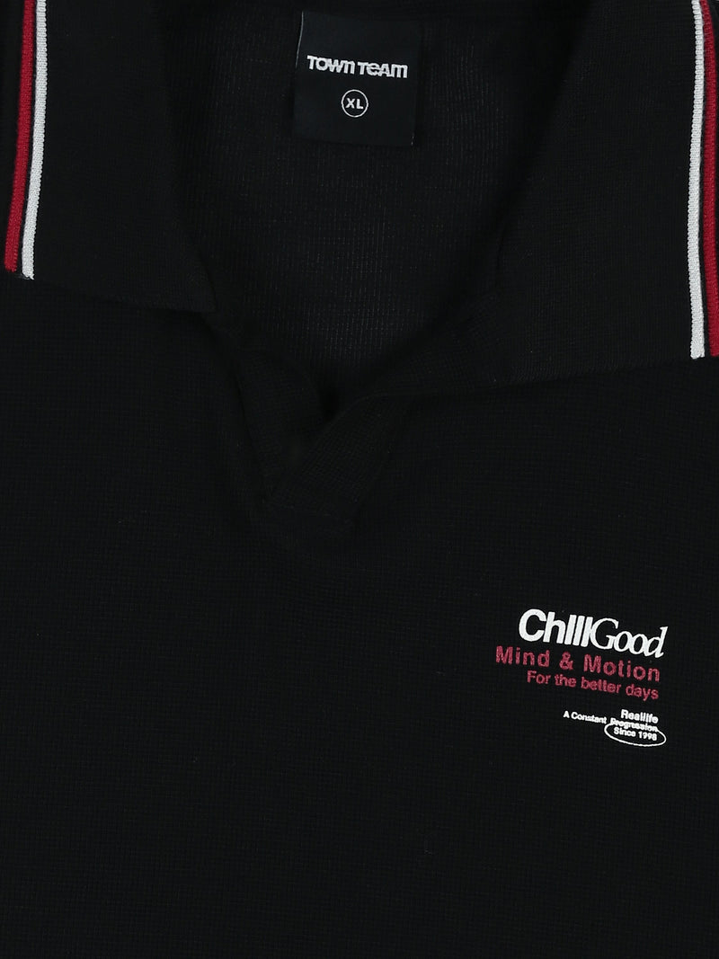 Polo Homme à Col Ouvert et Détails Rayés – Style Casual - POS26SNTR21068TM1
