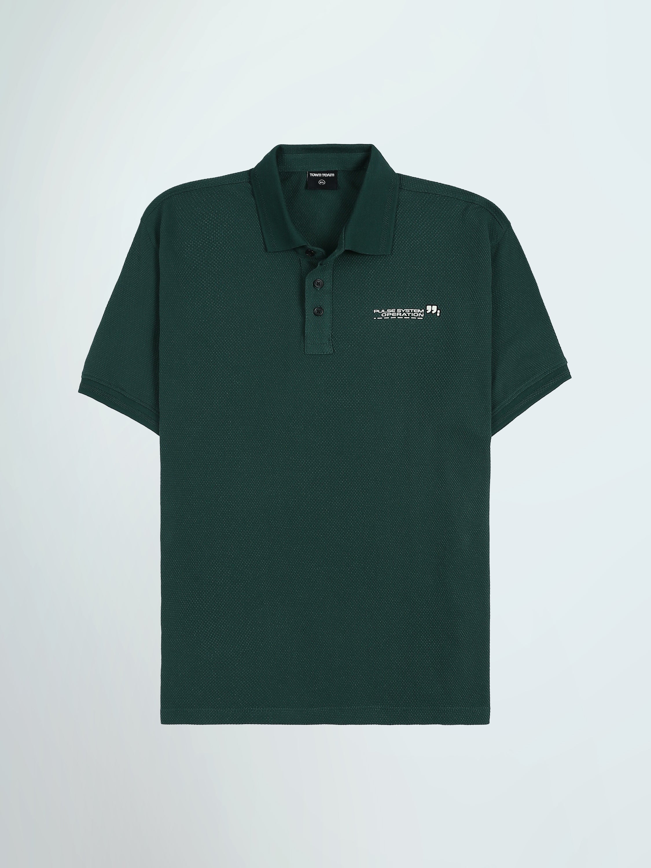 Polo Homme Manches Courtes à Petit Imprimé Poitrine - POS26SPTR21014TM1