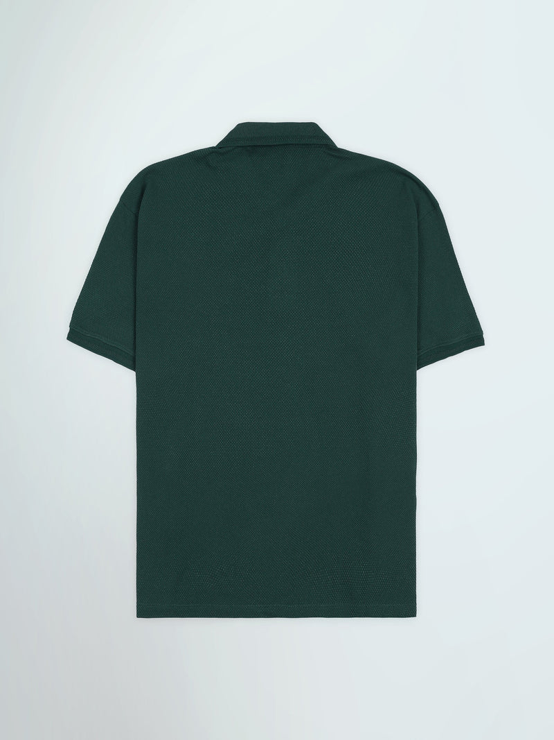 Polo Homme Manches Courtes à Petit Imprimé Poitrine - POS26SPTR21014TM1