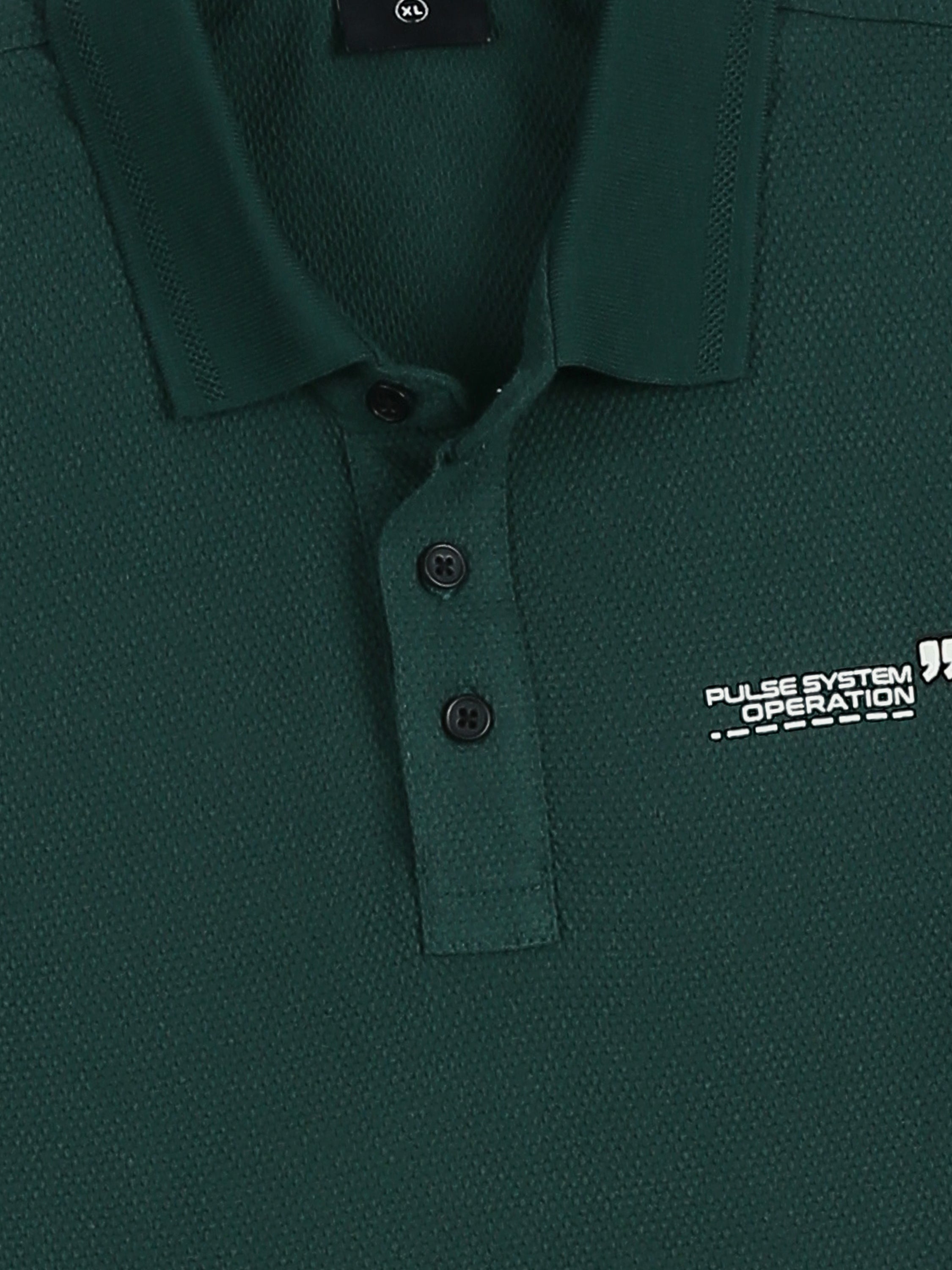 Polo Homme Manches Courtes à Petit Imprimé Poitrine - POS26SPTR21014TM1