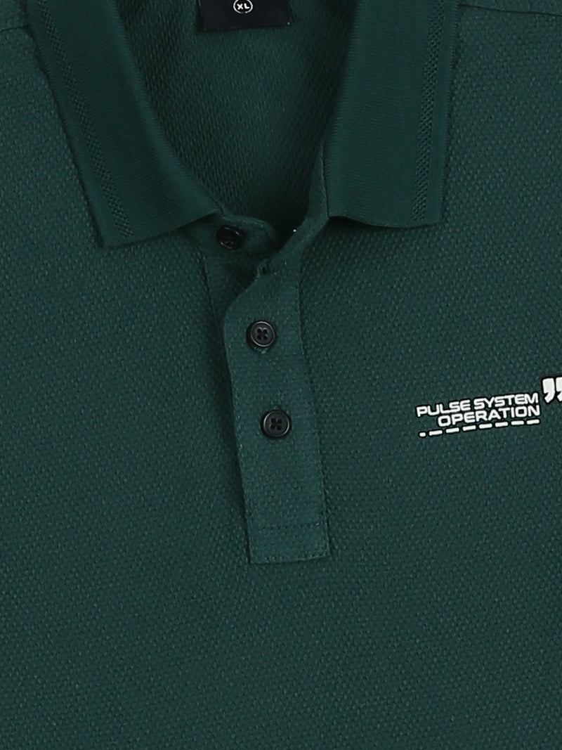 Polo Homme Manches Courtes à Petit Imprimé Poitrine - POS26SPTR21014TM1
