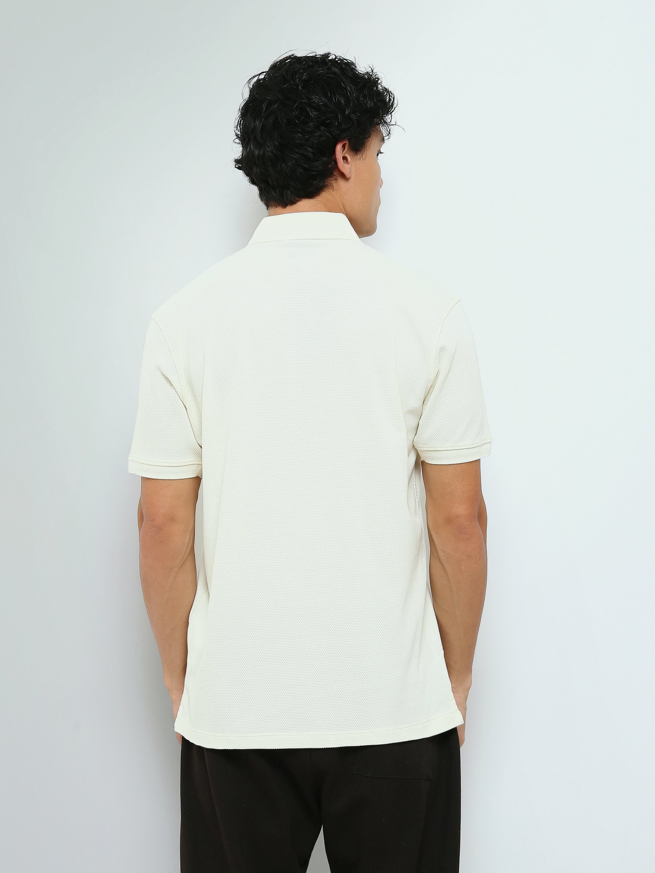 Polo Homme Manches Courtes à Petit Imprimé Poitrine - POS26SPTR21014TM1