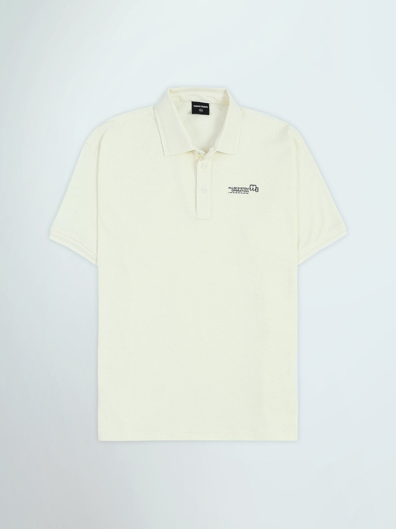 Polo Homme Manches Courtes à Petit Imprimé Poitrine - POS26SPTR21014TM1