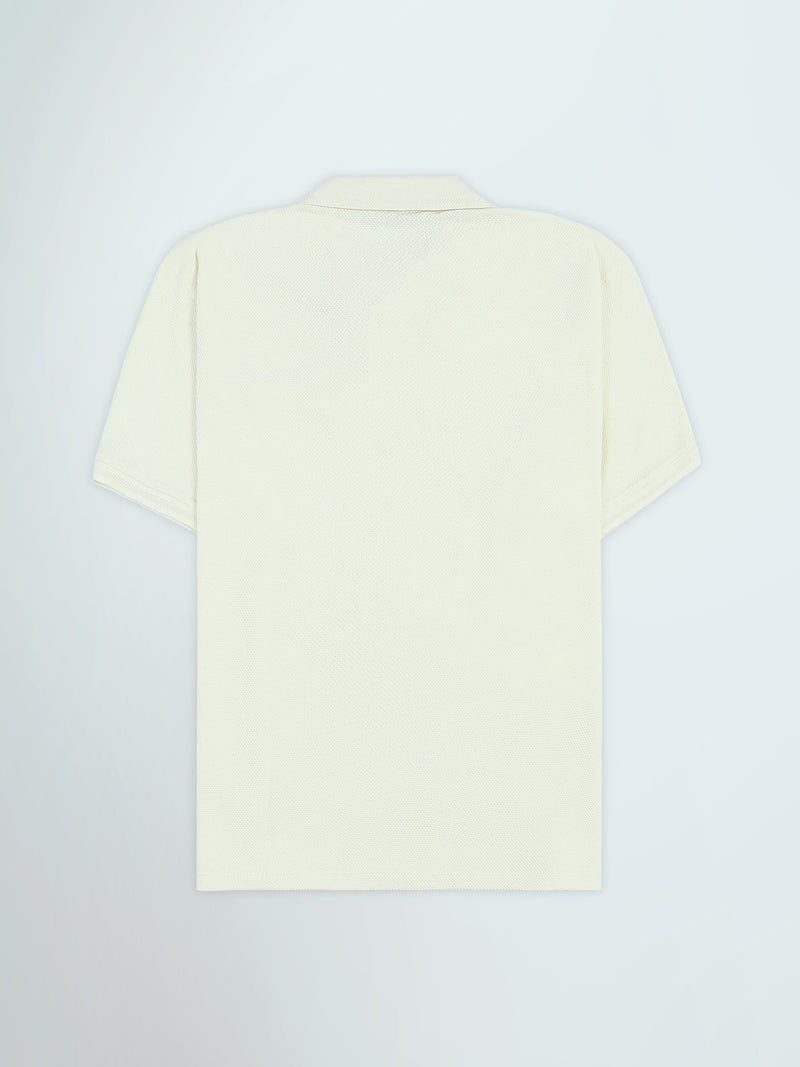 Polo Homme Manches Courtes à Petit Imprimé Poitrine - POS26SPTR21014TM1