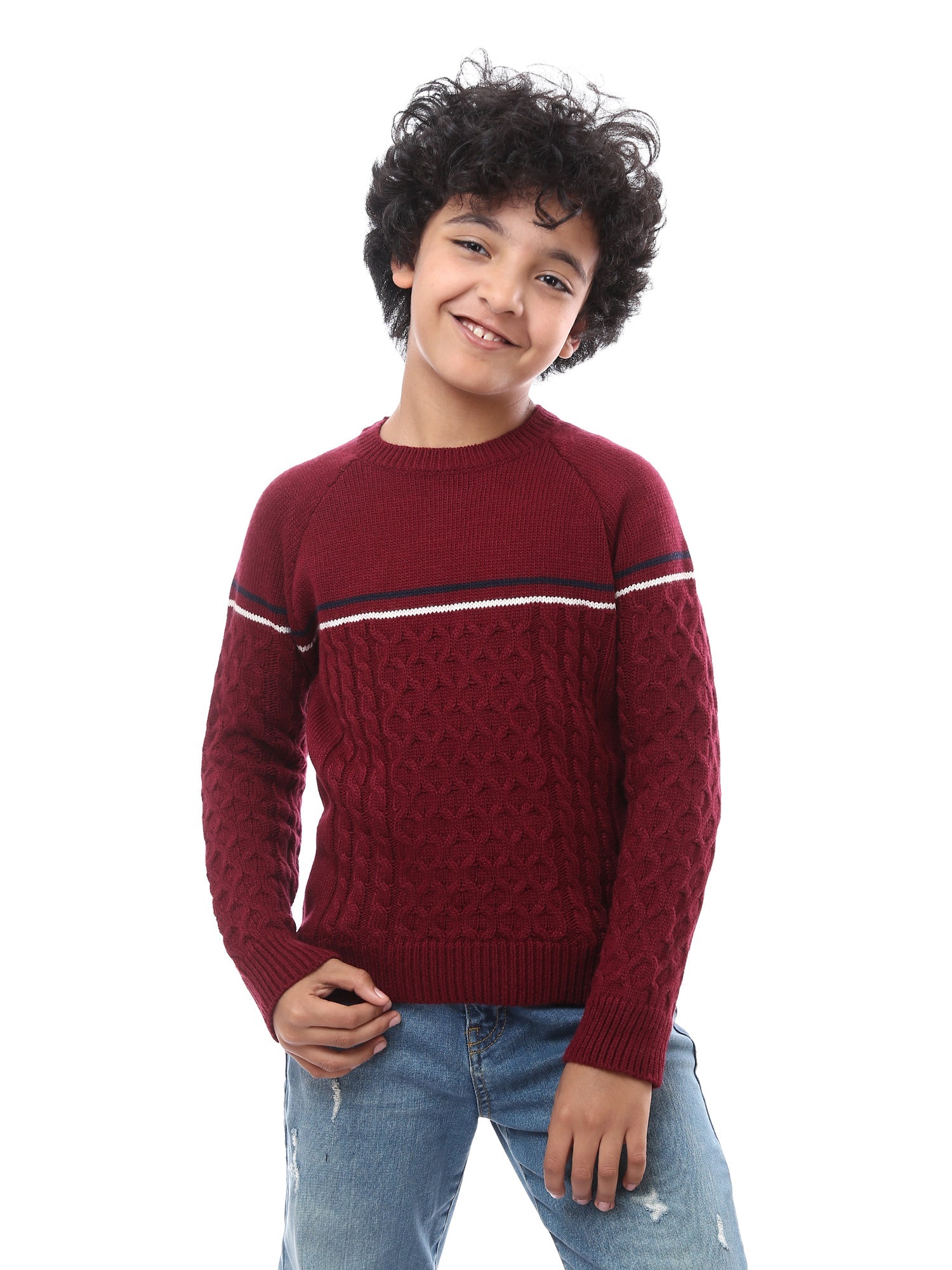 Sweat-shirt pour garçon décoré au design moderne - PUL23WAYC27512TB1