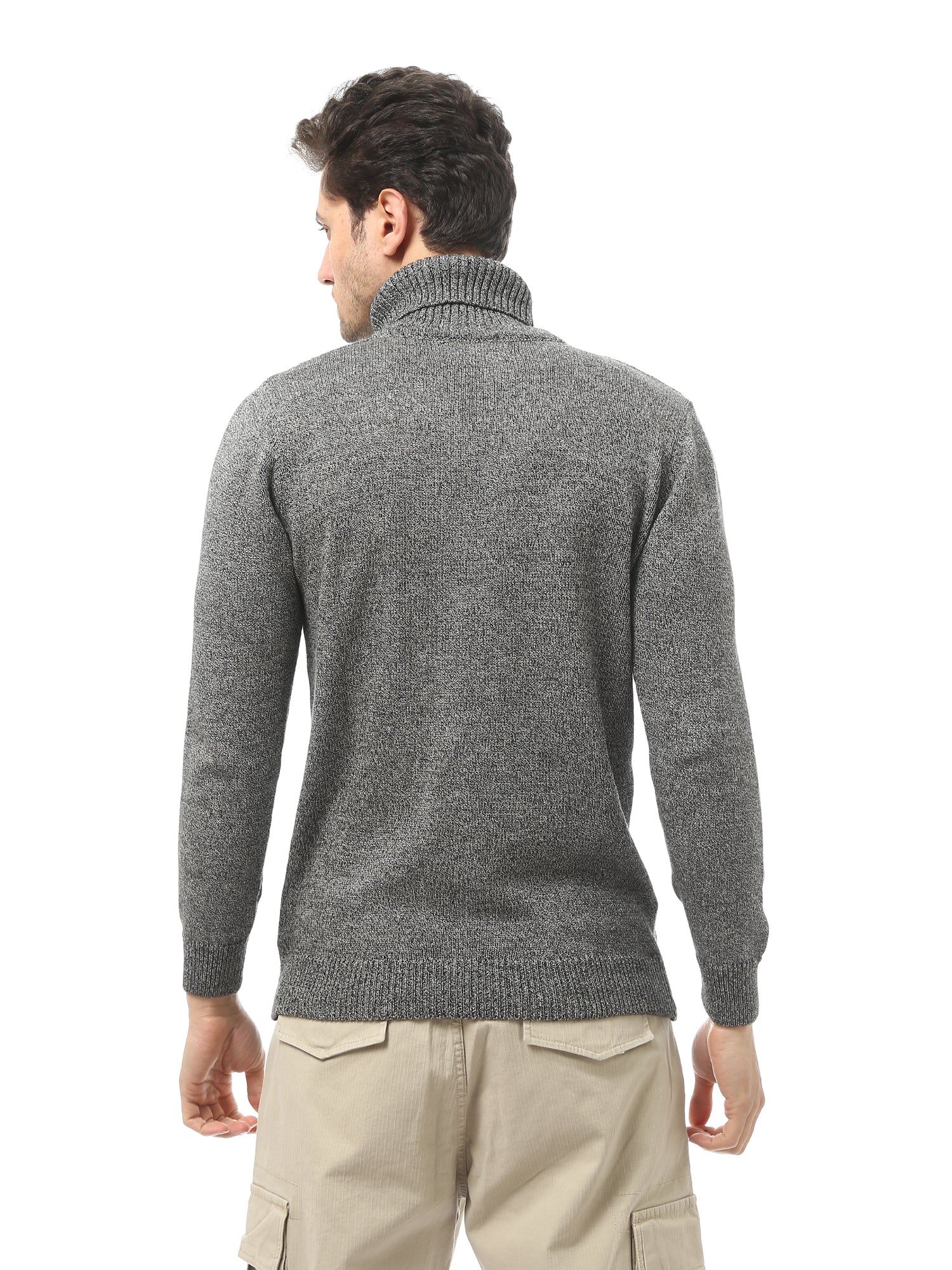 Sweat-shirt homme hiver à col montant chaud et confortable - PUL23WCOT27445TM1