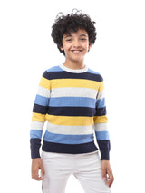 Sweat-shirt garçon rayé aux couleurs vives – PUL23WCOT27517TB1