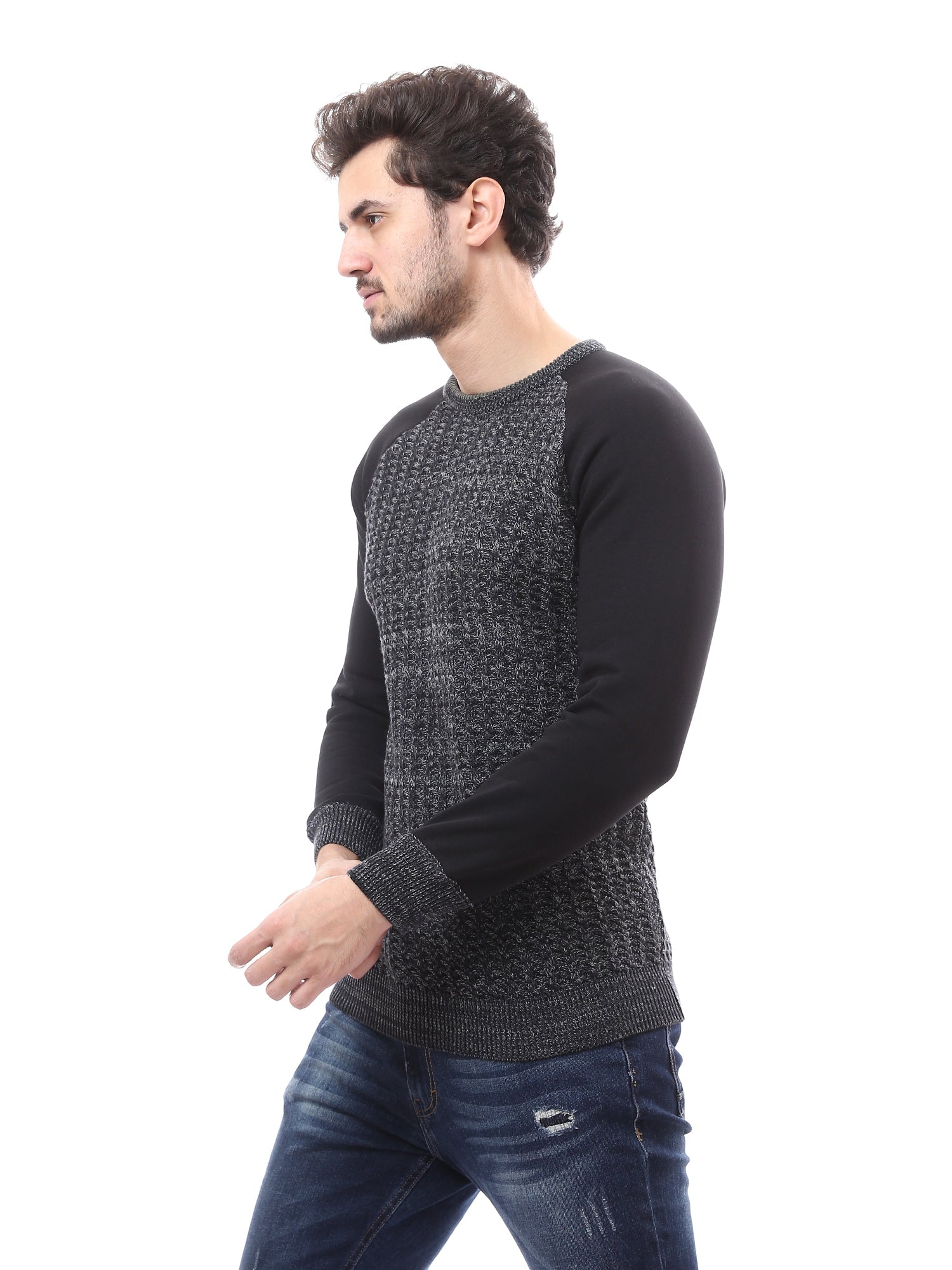 Sweat-shirt pour homme à manches longues au design moderne - PUL24WPCR27646TM1