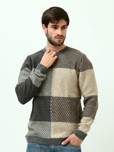 Pull pour homme à motif à carreaux et couleurs variées - PUL24WPCR27650TM1