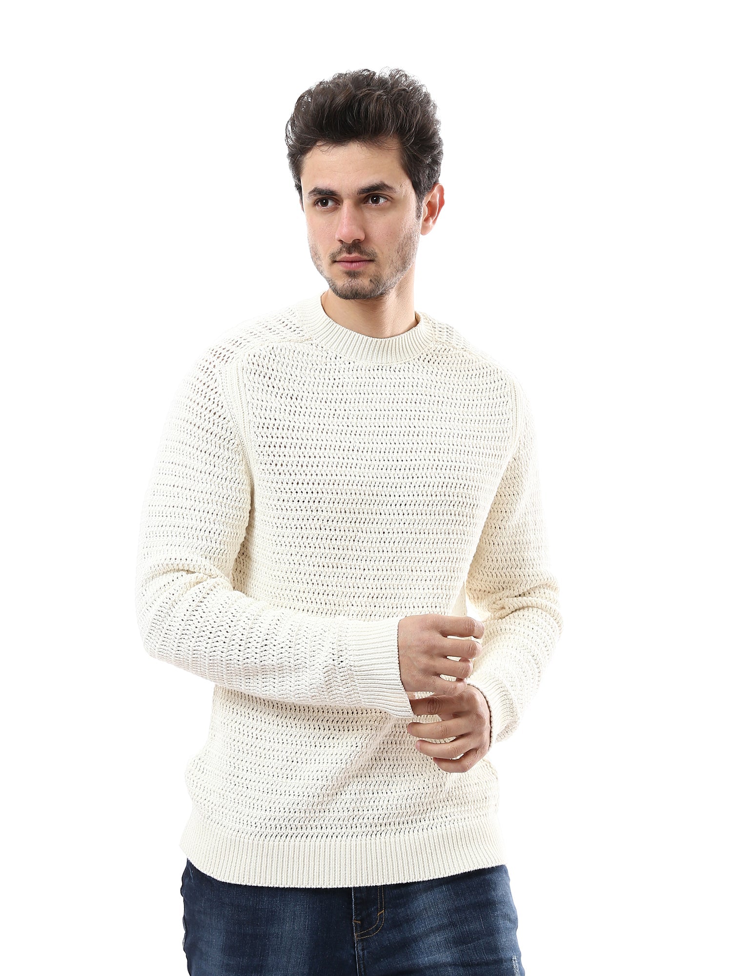 بلوفر رجالي كلاسيكي ساده بتصميم عصري مريح - PUL24WPCR27652TM1