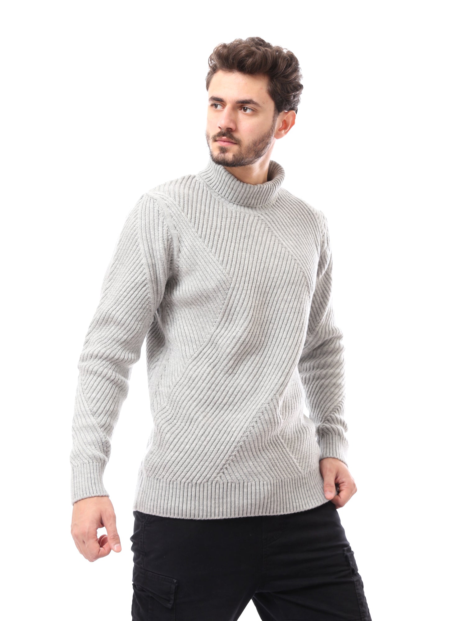 سويت شيرت رجالي بتصميم ناعم وياقة عالية - PUL24WPPH27647TM1