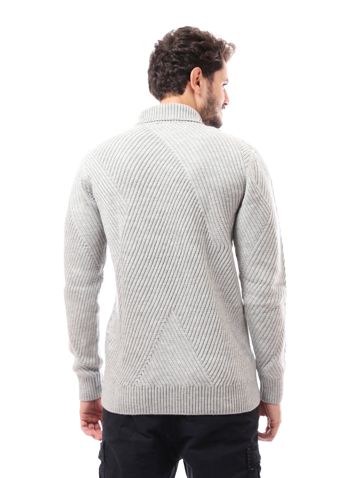 Sweatshirt homme doux avec col haut - PUL24WPPH27647TM1