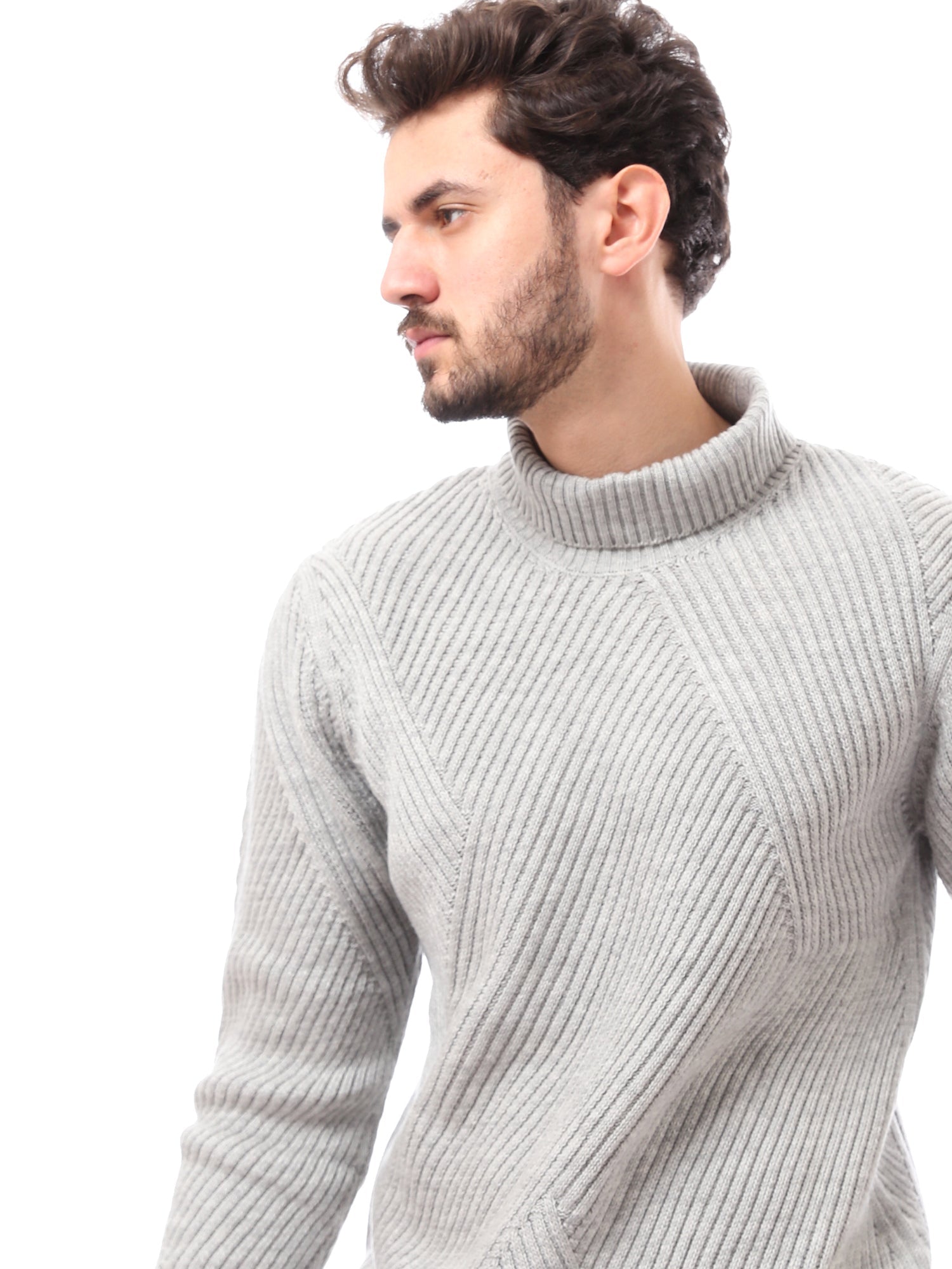 Sweatshirt homme doux avec col haut - PUL24WPPH27647TM1