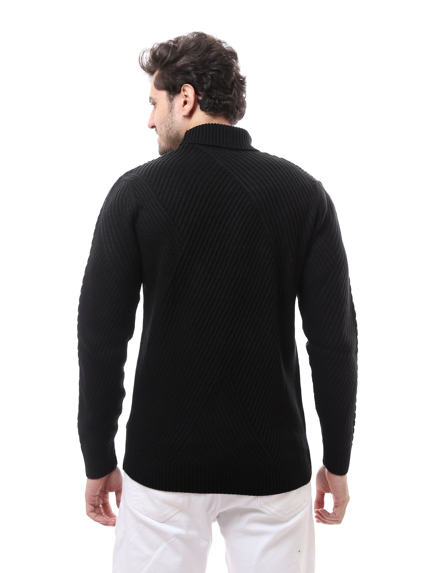 Sweatshirt homme doux avec col haut - PUL24WPPH27647TM1