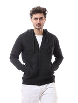 Pull homme zippé à capuche au design moderne - PUL24WPPZ27623TM1